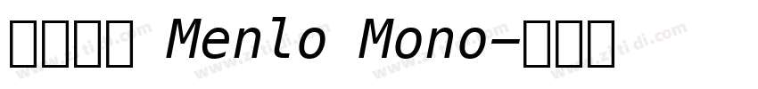 微软雅黑 Menlo Mono字体转换